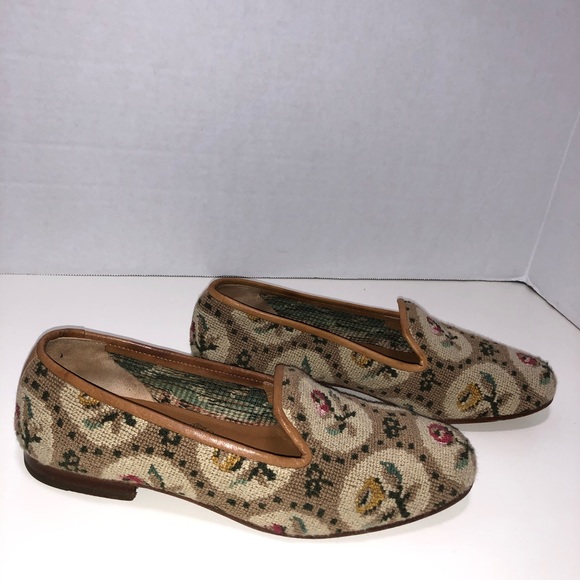 Stubbs & Wootton Floral Needlepoint Loafer